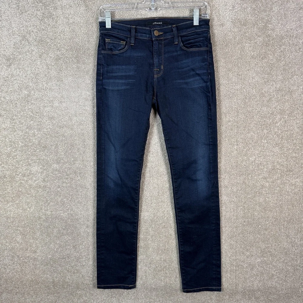 J Brand Atlantis‎ Jeans Womens 26 Dark Blue Mid Rise Skinny Stretch Denim Pants